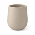 Pot de fleurs rond en composite de ciment et fibre de verre beige, 40 × 40 × 45 cm